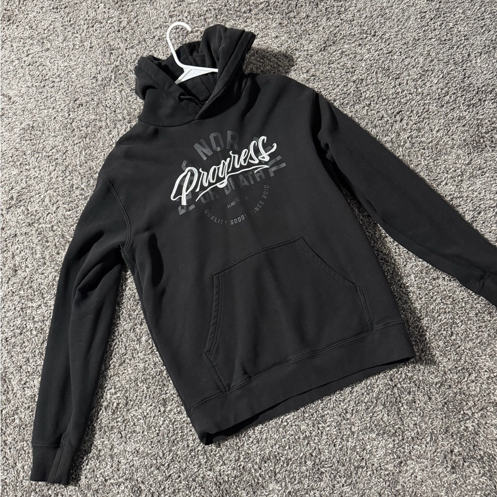 Flag Nor Fail Black Hoodie with Graphic Design